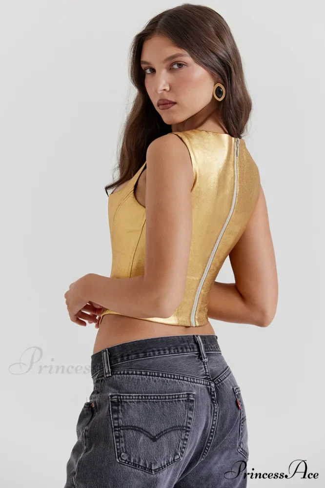 Karia Elegant Gold Corset - Image 3