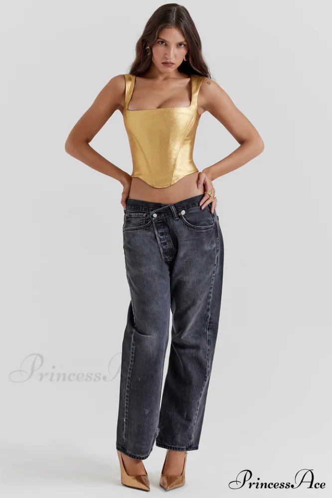 Karia Elegant Gold Corset - Image 4