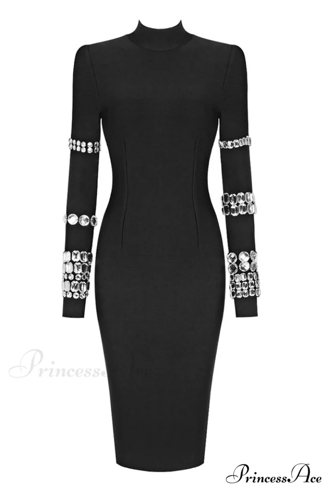 Kris Rhinestone Stylish Bodycon Dress - Image 14
