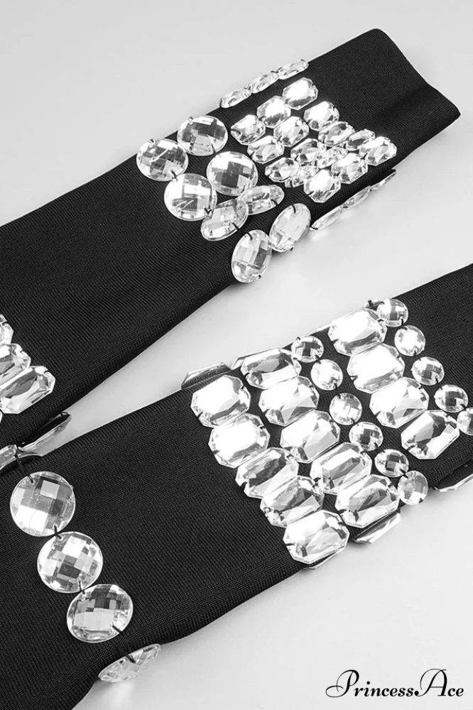 Kris Rhinestone Stylish Bodycon Dress - Image 17