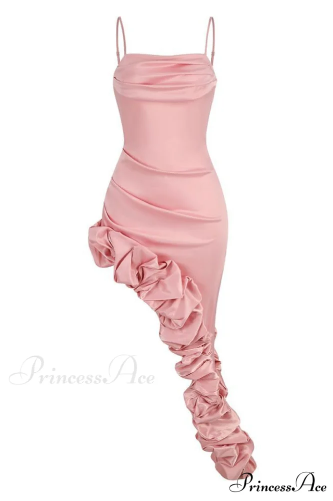 Florence Off Shoulder Charming Asymmetric Ruffle Dress - Image 19