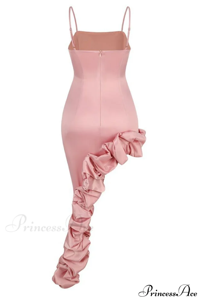 Florence Off Shoulder Charming Asymmetric Ruffle Dress - Image 20