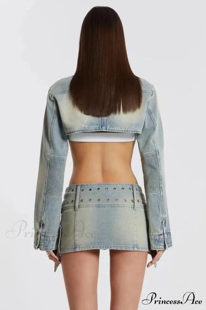 Denim Assassin Stylish Micro Mini Skirt - Image 2