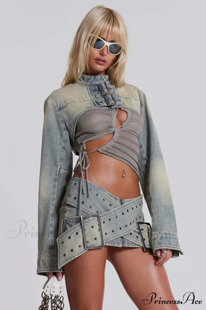Denim Assassin Stylish Micro Mini Skirt - Image 5