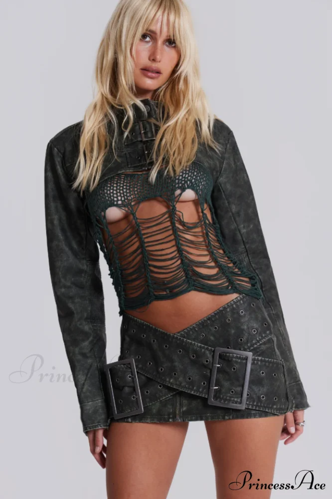 Denim Assassin Stylish Micro Mini Skirt - Image 7