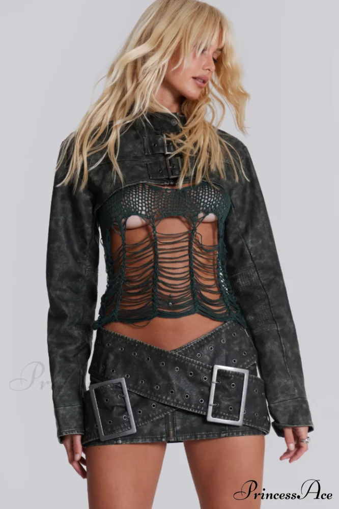 Denim Assassin Stylish Micro Mini Skirt - Image 8
