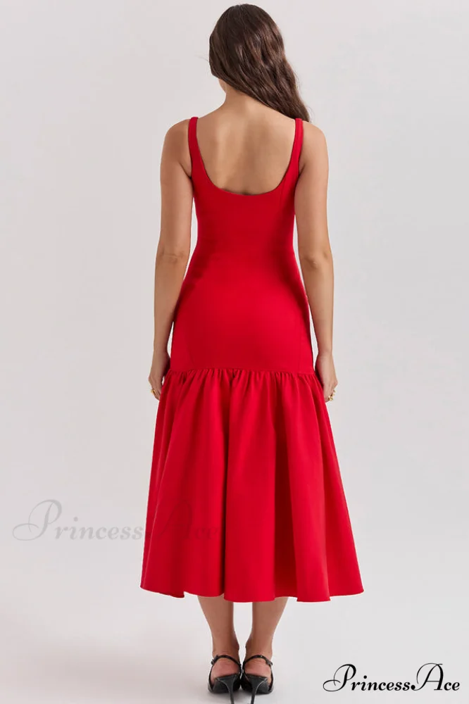 Amore Dropped Stylish Waist Midi Dress - Image 10