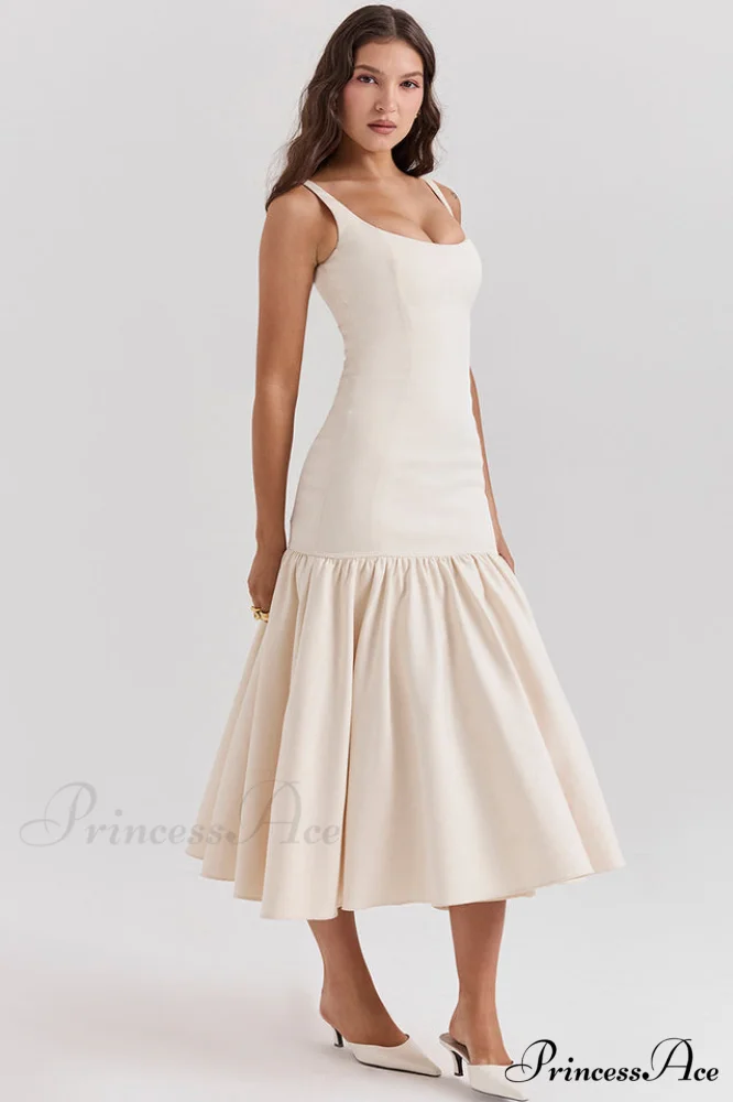 Amore Dropped Stylish Waist Midi Dress - Image 2