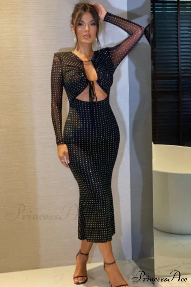 Georgia Sparkle Stylish Midi Dress - Image 6