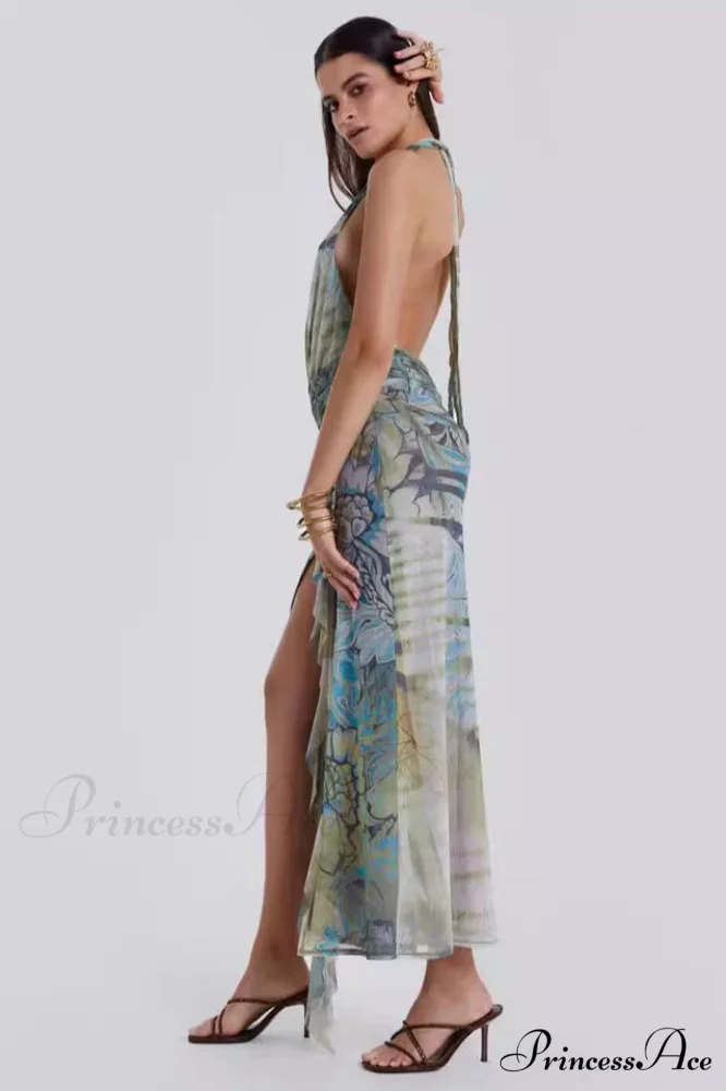 Cindy Plunge Stylish Maxi Dress - Image 8