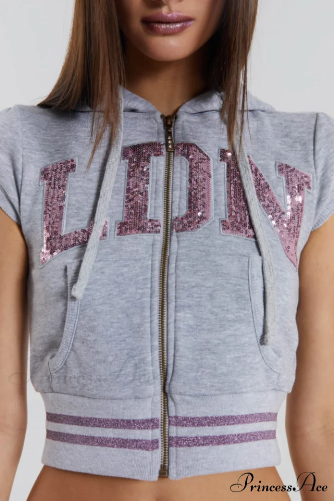 Landmark Sequin Zip Up Graceful + Hot Pants Set - Image 5