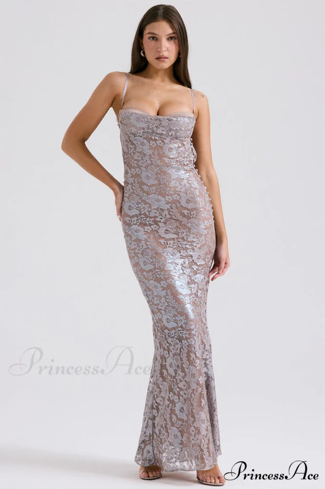 Azzurra Rose Stylish Lace Dress - Image 10