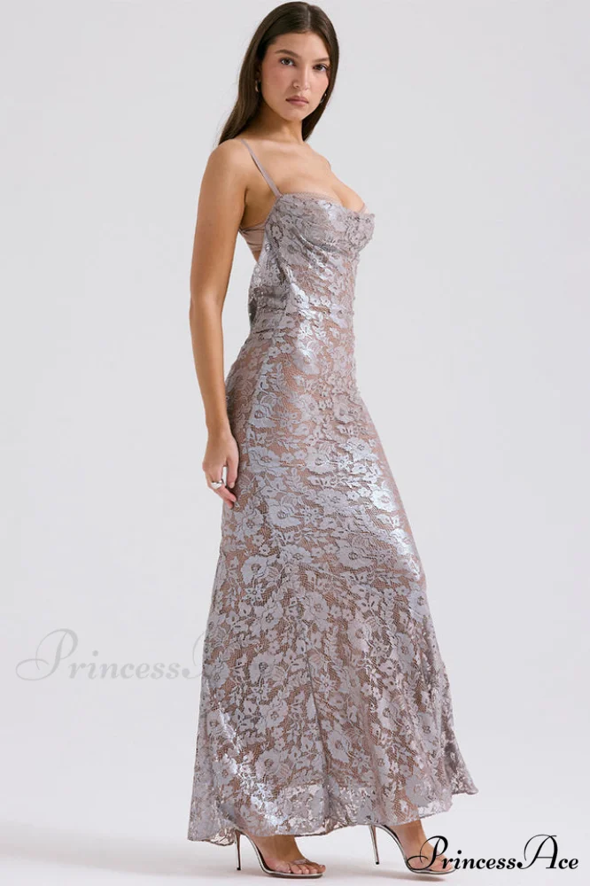Azzurra Rose Stylish Lace Dress - Image 11
