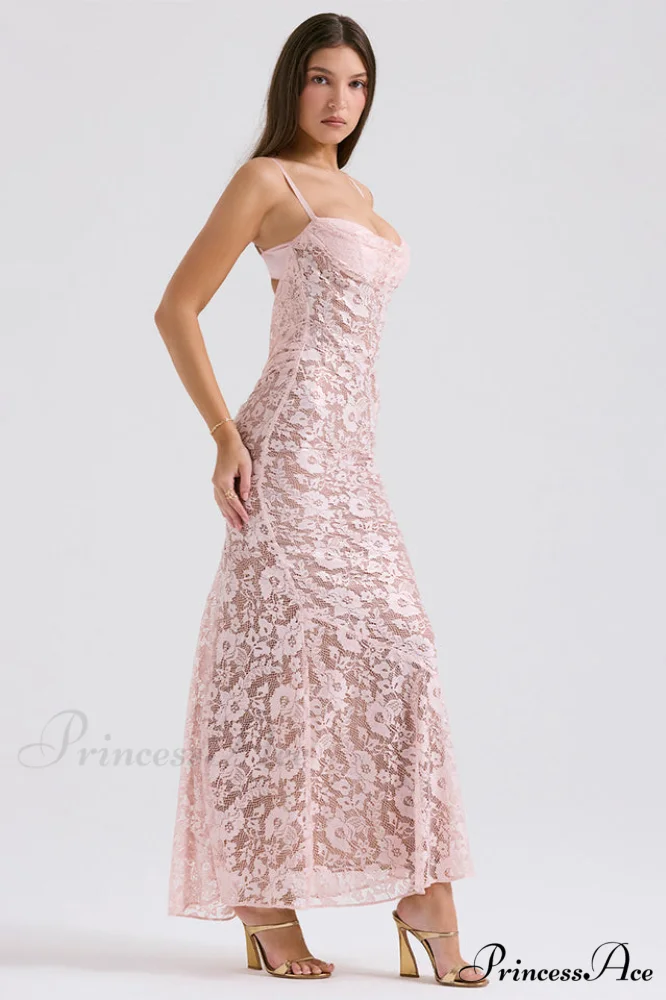 Azzurra Rose Stylish Lace Dress - Image 3