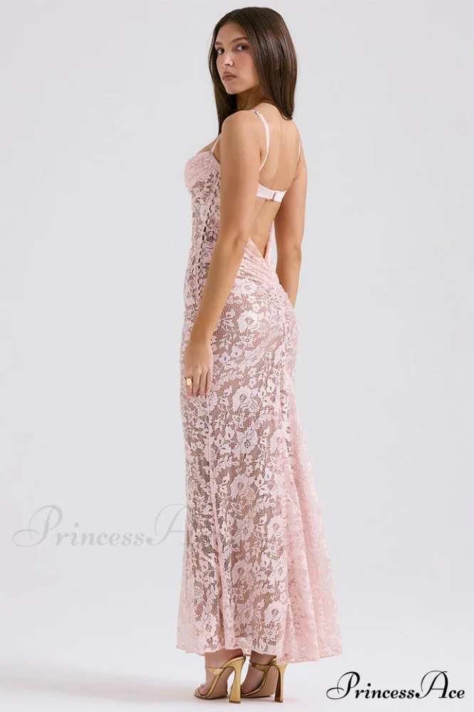 Azzurra Rose Stylish Lace Dress - Image 4
