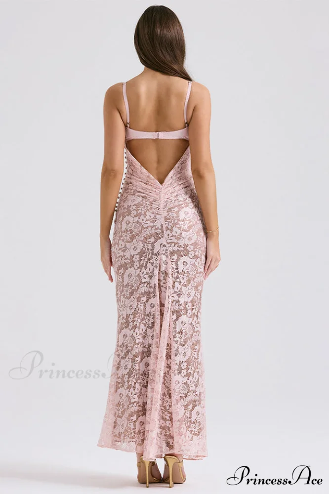 Azzurra Rose Stylish Lace Dress - Image 5