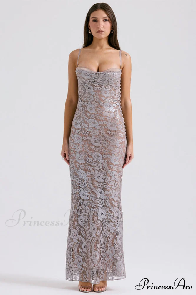 Azzurra Rose Stylish Lace Dress - Image 9