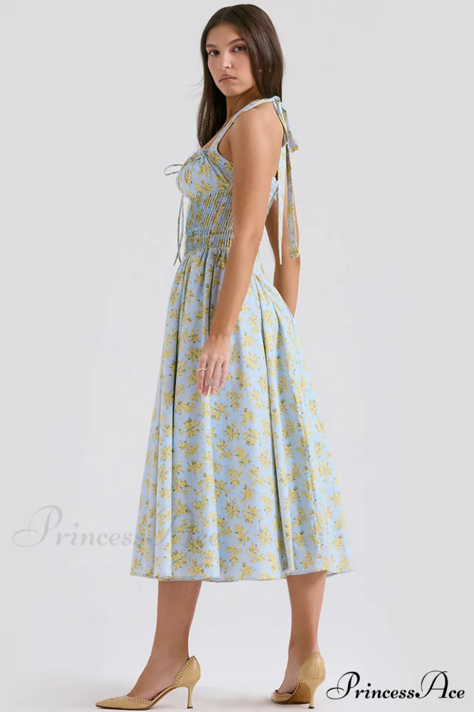 Adabella Cotton Stylish Halter Midi Sundress - Image 28