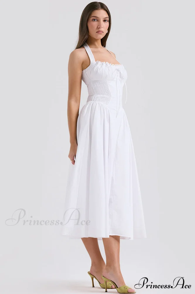 Adabella Cotton Stylish Halter Midi Sundress - Image 7