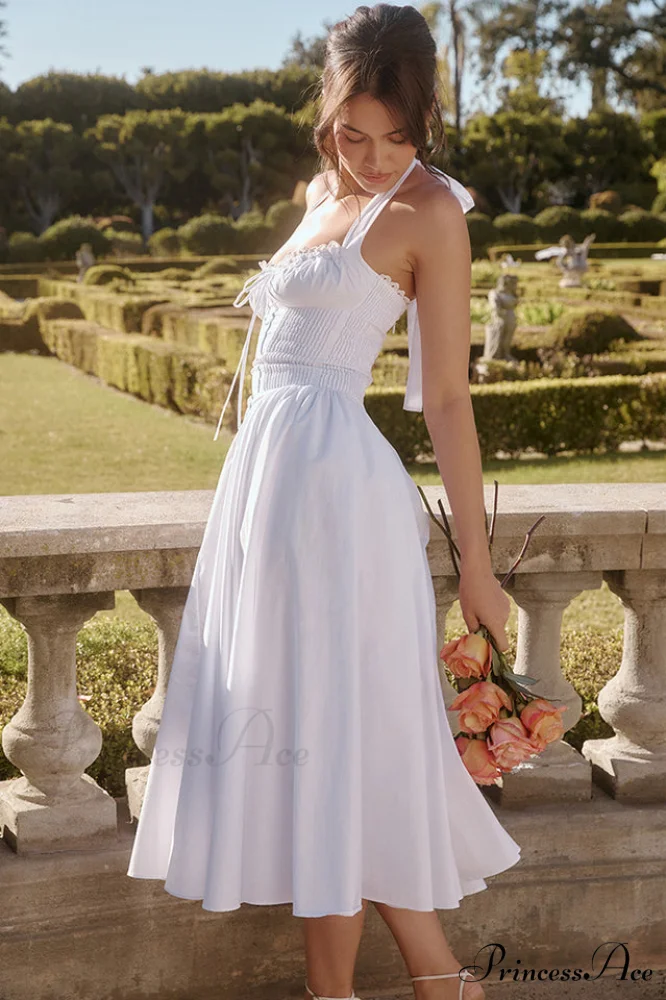 Adabella Cotton Stylish Halter Midi Sundress - Image 9