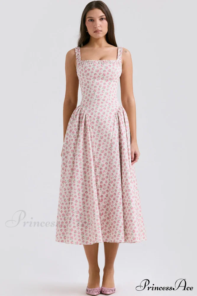 Dorothy White Stylish Rosebud Print Sundress - Image 8