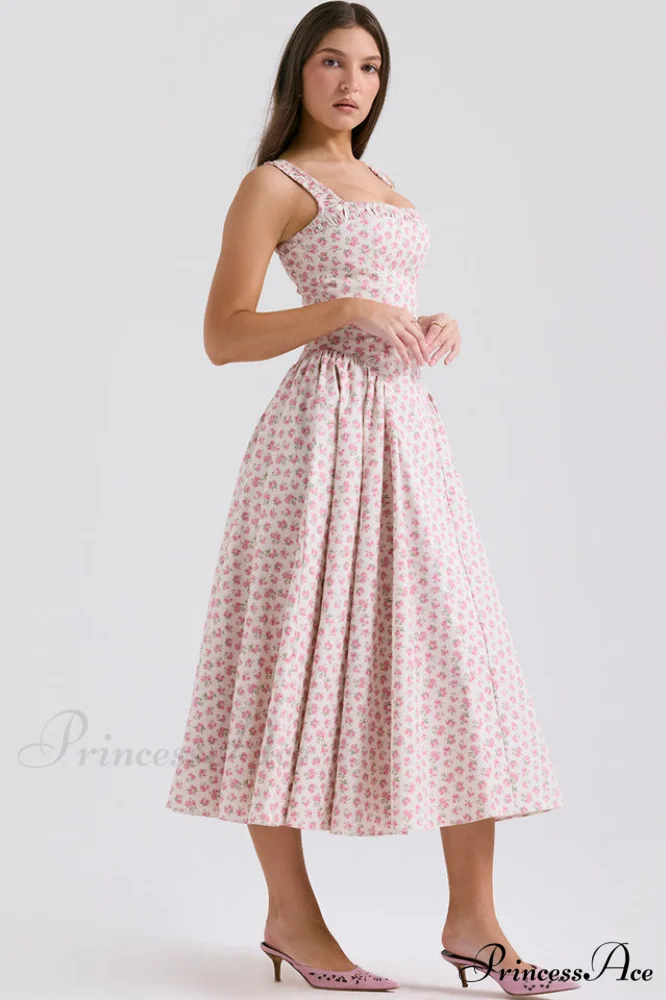 Dorothy White Stylish Rosebud Print Sundress - Image 9
