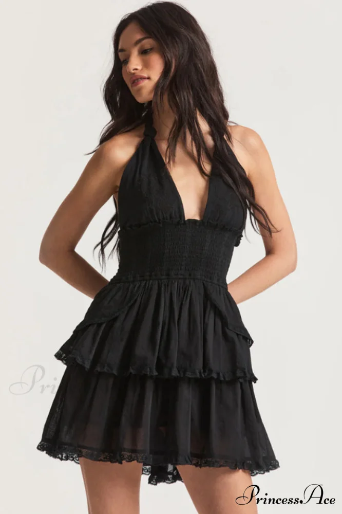 Deanna Floral Stylish Halter Dress - Image 11
