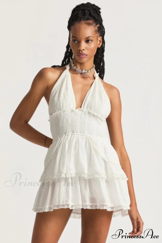 Deanna Floral Stylish Halter Dress - Image 5