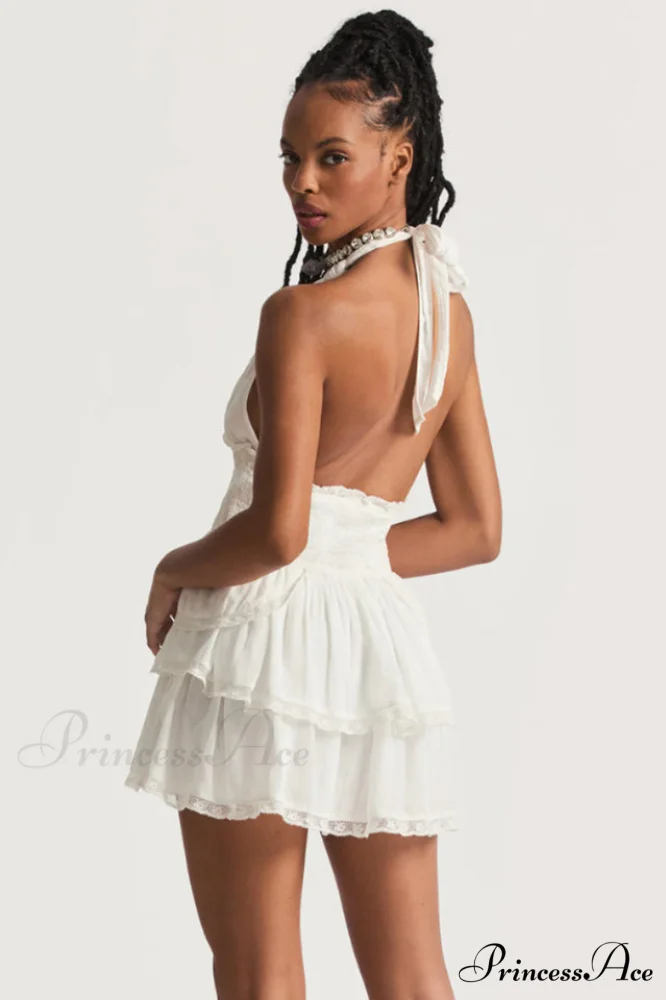 Deanna Floral Stylish Halter Dress - Image 8