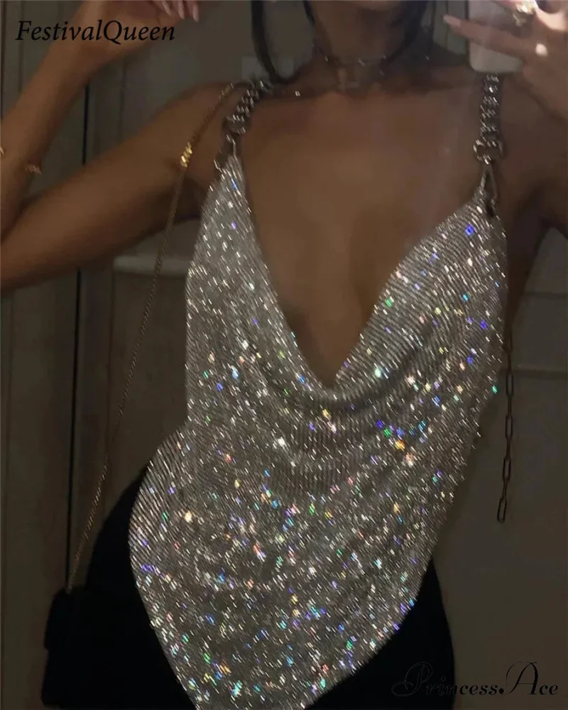 Rhinestone Grid Fishnet Party Dress - Image 2