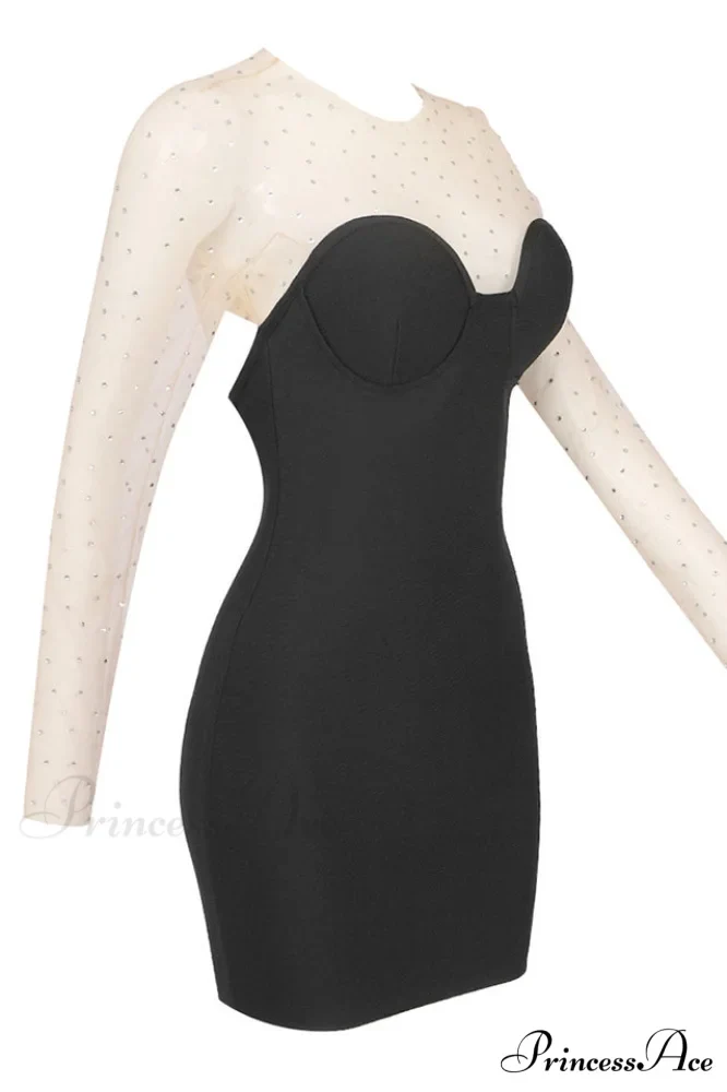 Aarohi Crystal Stylish Mesh Mini Dress - Image 15