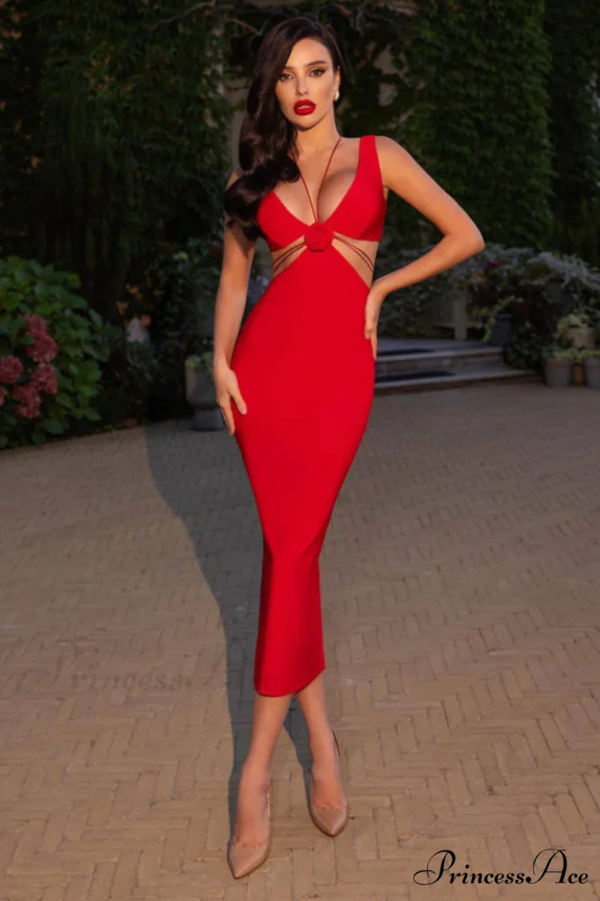 Alize Flower Stylish Embellished Maxi Dress - Image 6