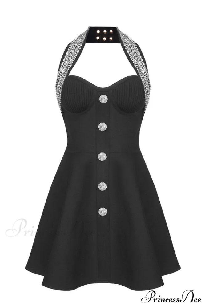 Enya Knit Stylish Backless Mini Dress - Image 15
