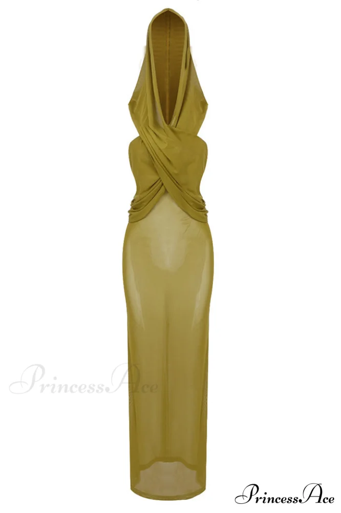 Carleigh Ruche Maxi Charming Dress With Headscarf - Image 23