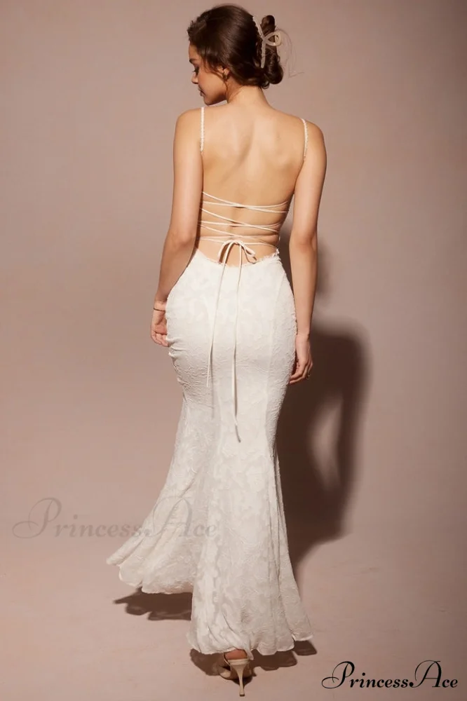 Joan Lace Up Charming Back Maxi Dress - Image 5