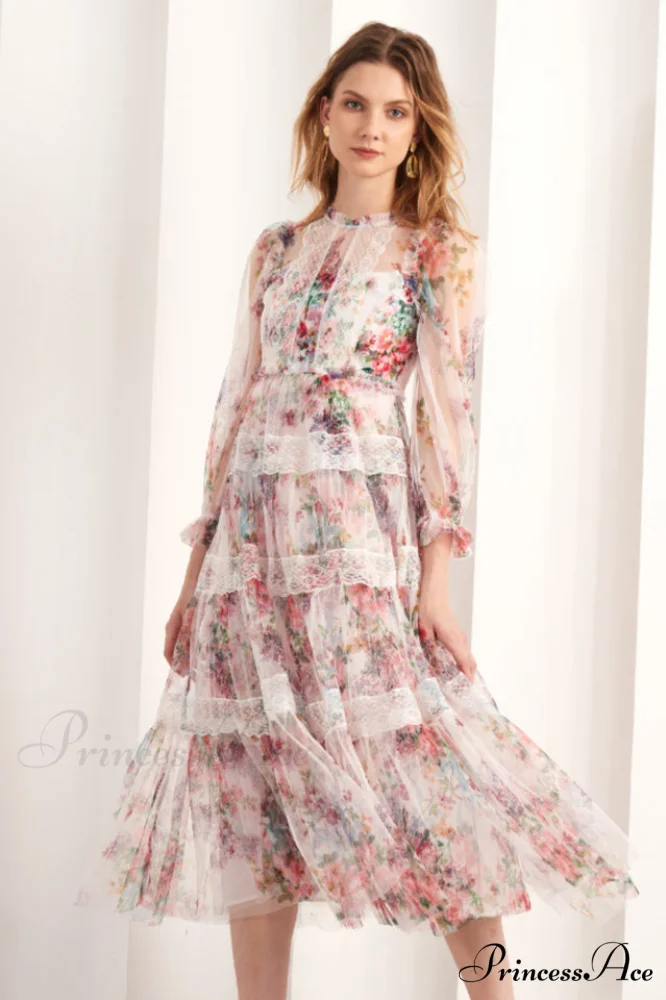 Floral Wonder Stylish Midi Dress - Image 10