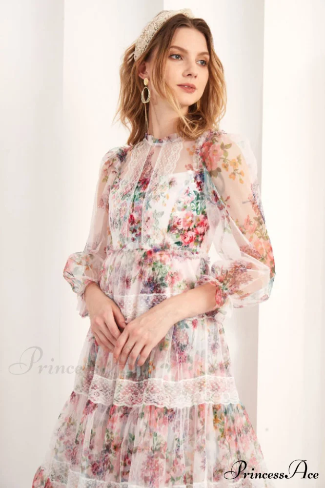 Floral Wonder Stylish Midi Dress - Image 12