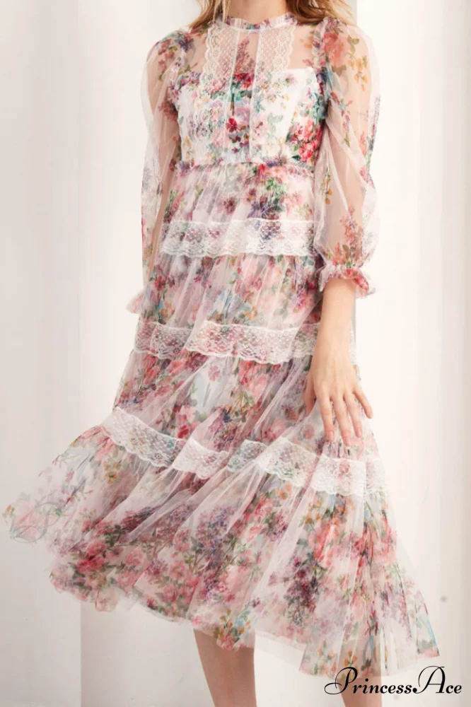 Floral Wonder Stylish Midi Dress - Image 14