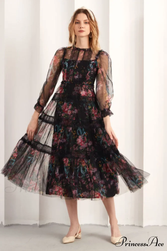 Floral Wonder Stylish Midi Dress - Image 2