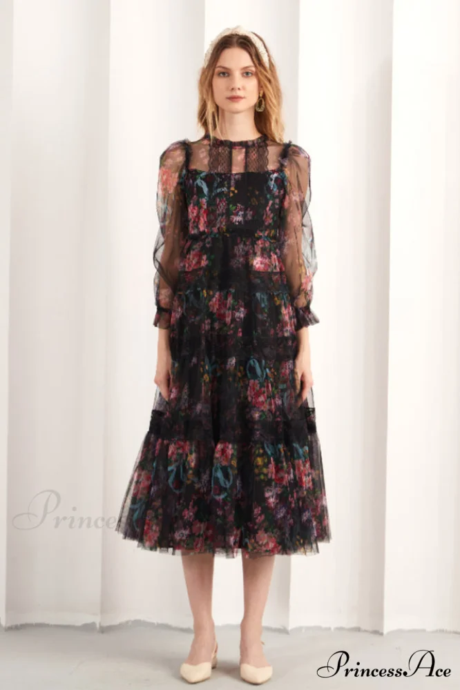 Floral Wonder Stylish Midi Dress - Image 3