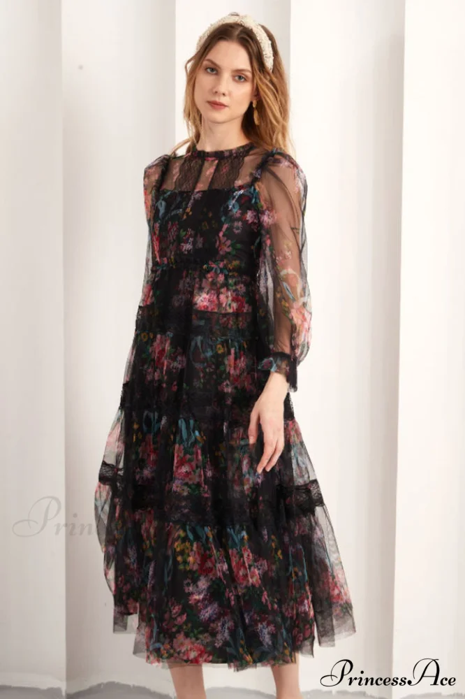 Floral Wonder Stylish Midi Dress - Image 6