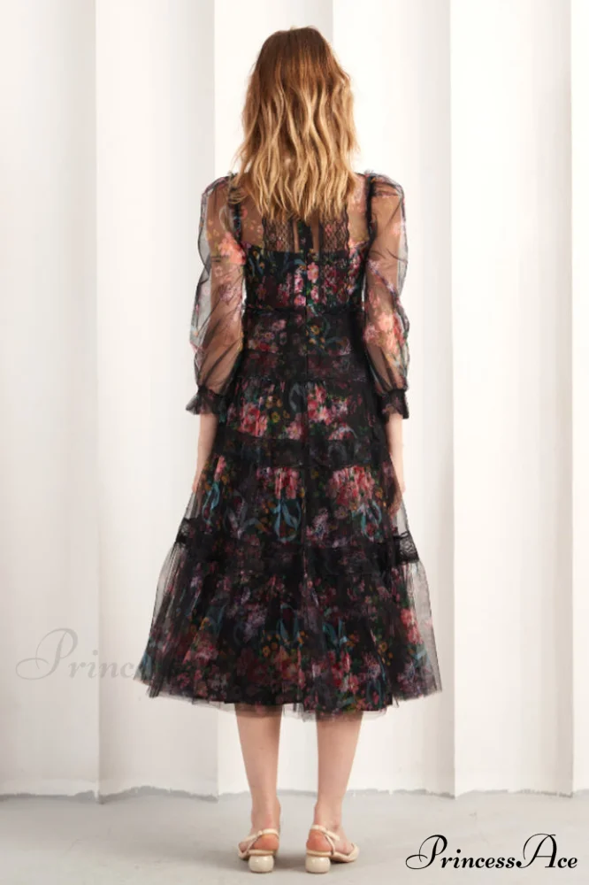 Floral Wonder Stylish Midi Dress - Image 8