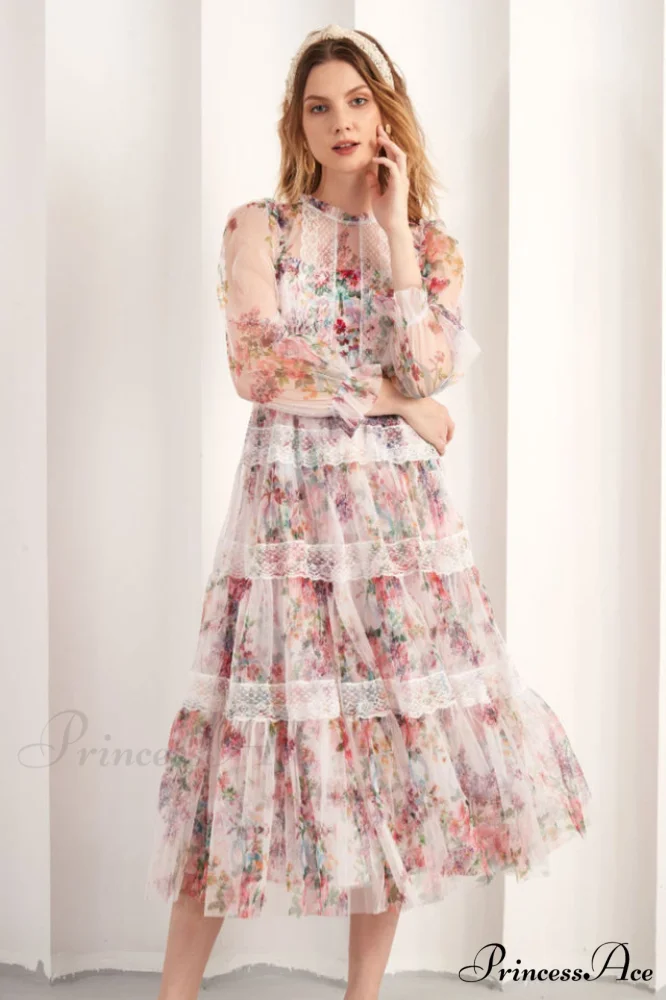 Floral Wonder Stylish Midi Dress - Image 9