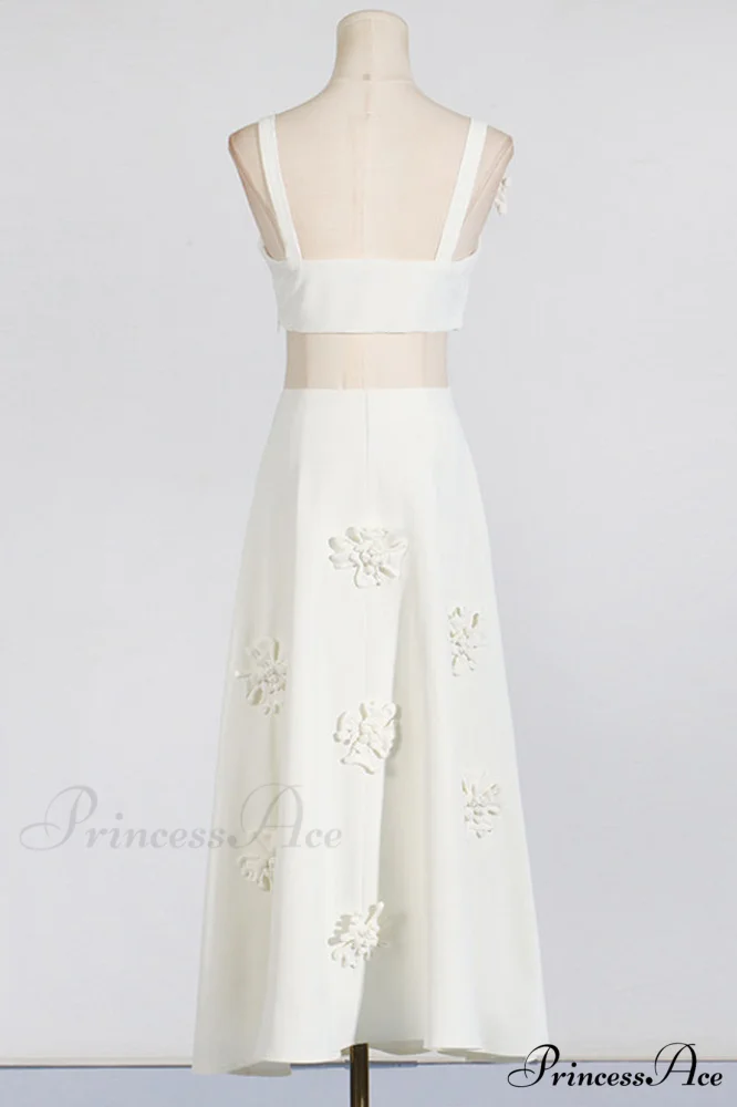 Floral Appliqu鑼?Crop Charming Top & Skirt Set - Image 6