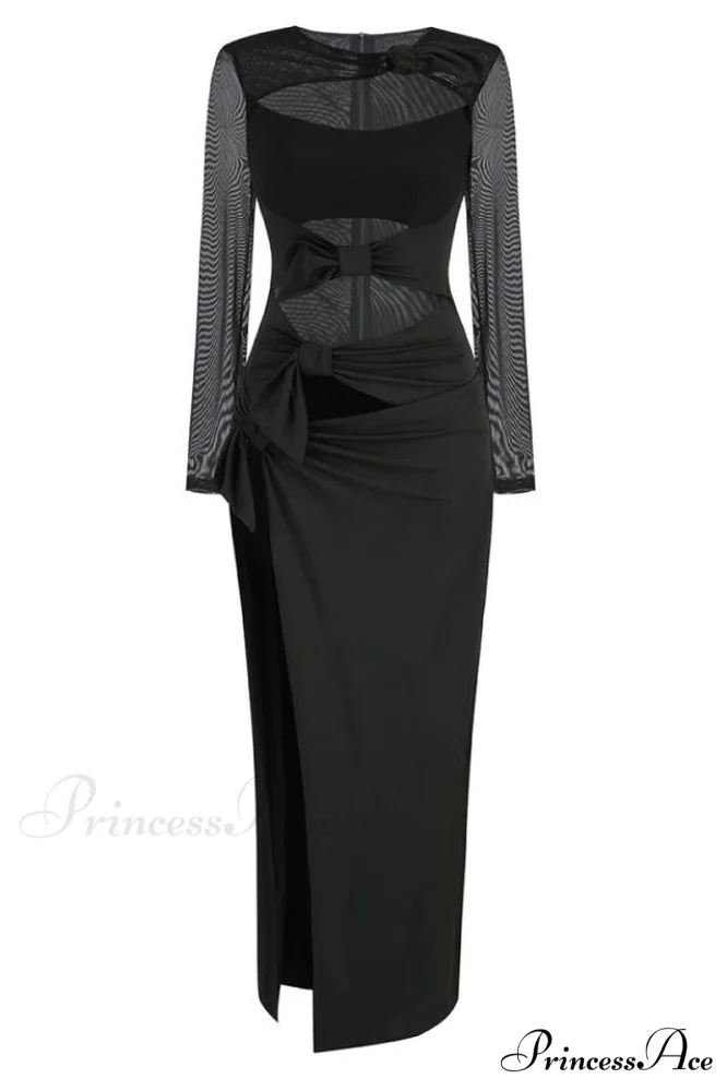 Cutout Elegant Cr閿歱e Gown - Image 6