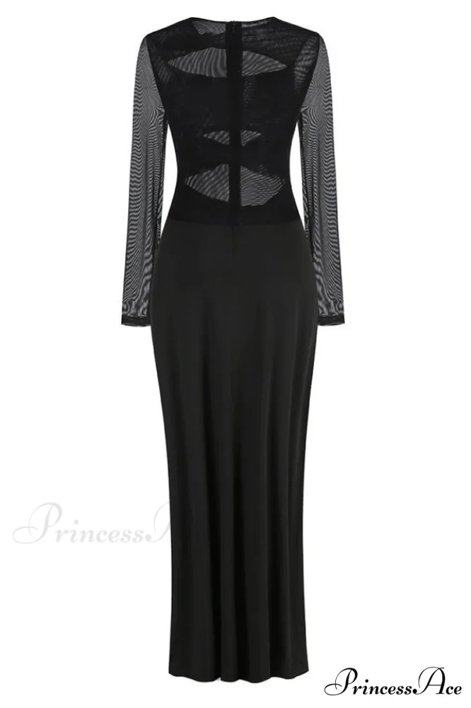 Cutout Elegant Cr閿歱e Gown - Image 7