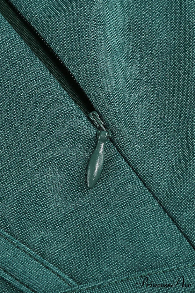 Green Celestina Stylish Draped Maxi Dress - Image 10