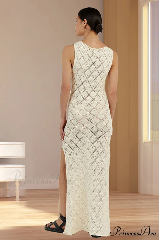 Crochet Hollow Stylish Knitted Dress - Image 3