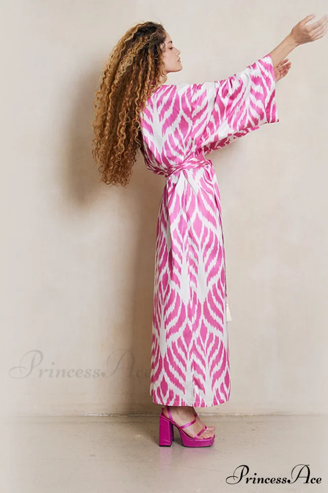 Brigitte One Of A Graceful Kind Ikat Maxi Kimono - Image 11
