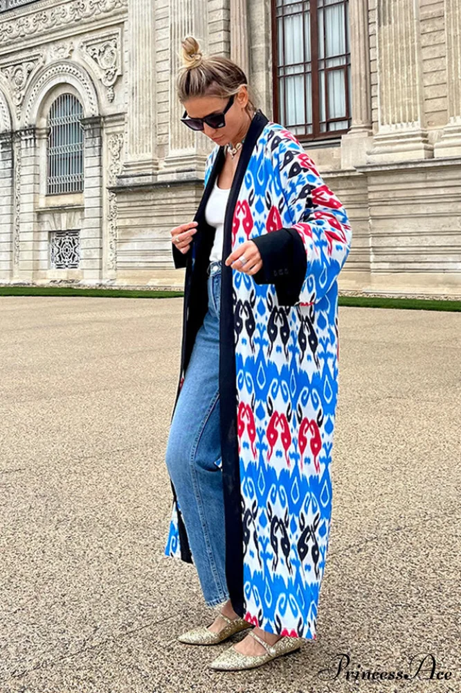 Brigitte One Of A Graceful Kind Ikat Maxi Kimono - Image 16